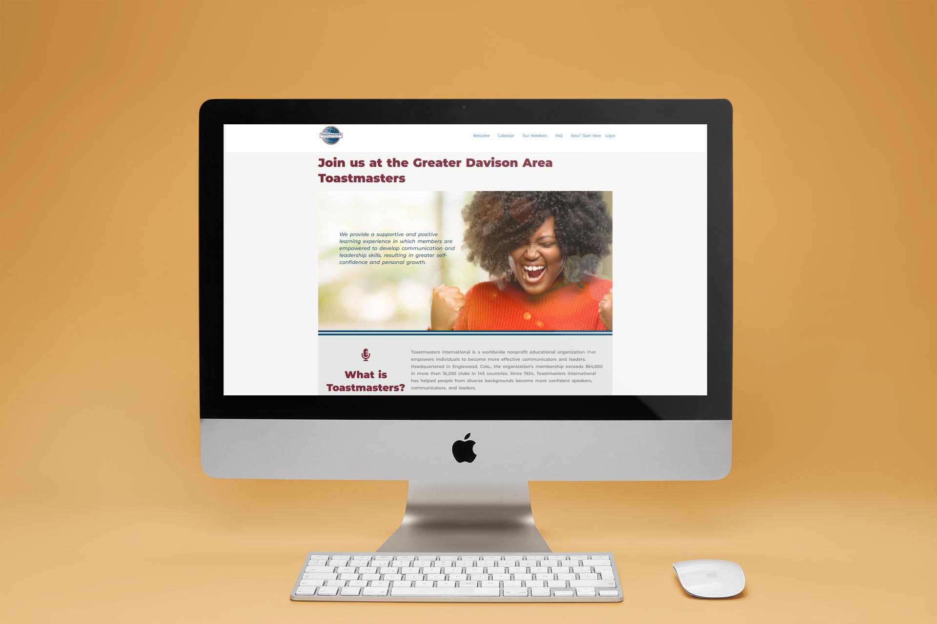 WordPress Club Toastmasters website for improving communication through good design