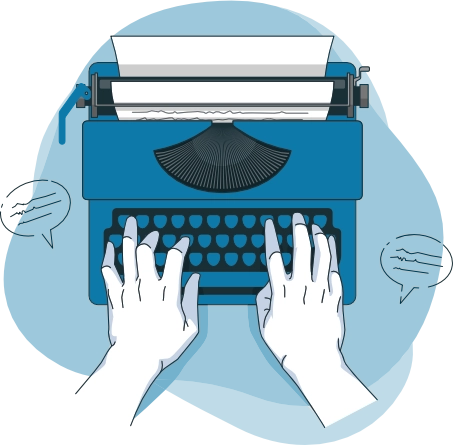 Decorative typewriter image for the Blog