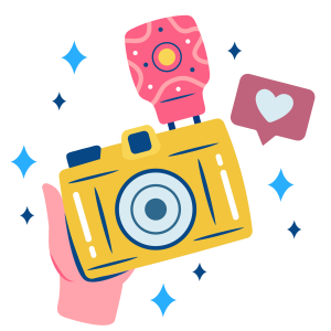 How the RankMath Plugin helps me improve my search engine ranking 8 Camera whimsical graphic symbolizing image file size