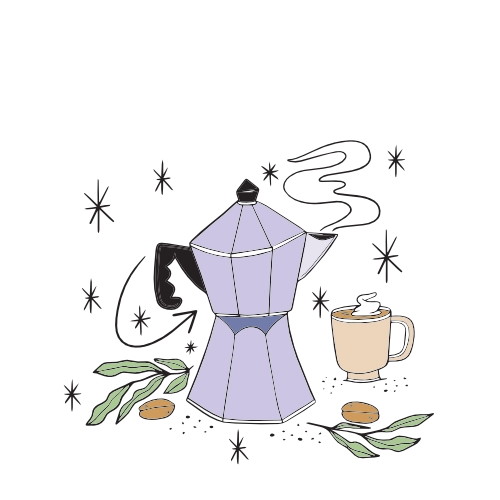 Espresso shot with a la moka pot. This is a decorative image for the 7 day SEO espresso shot