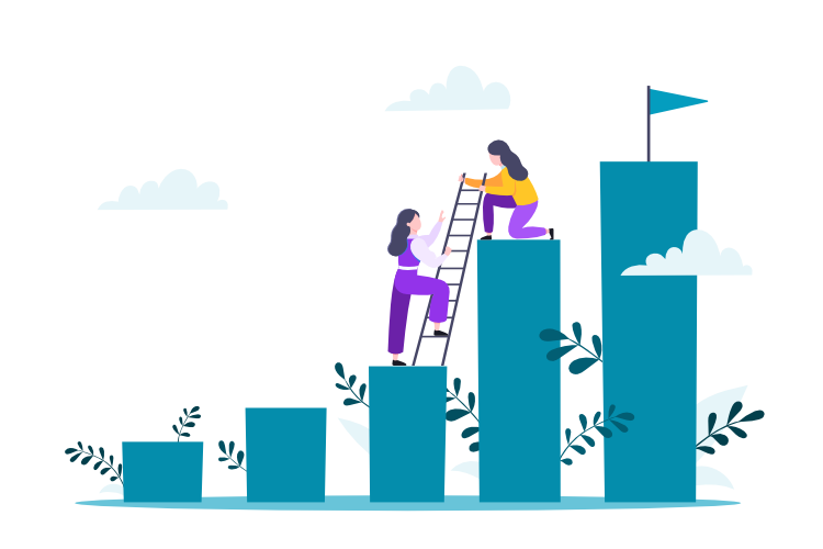 Helping someone with their pain points. Decorative image